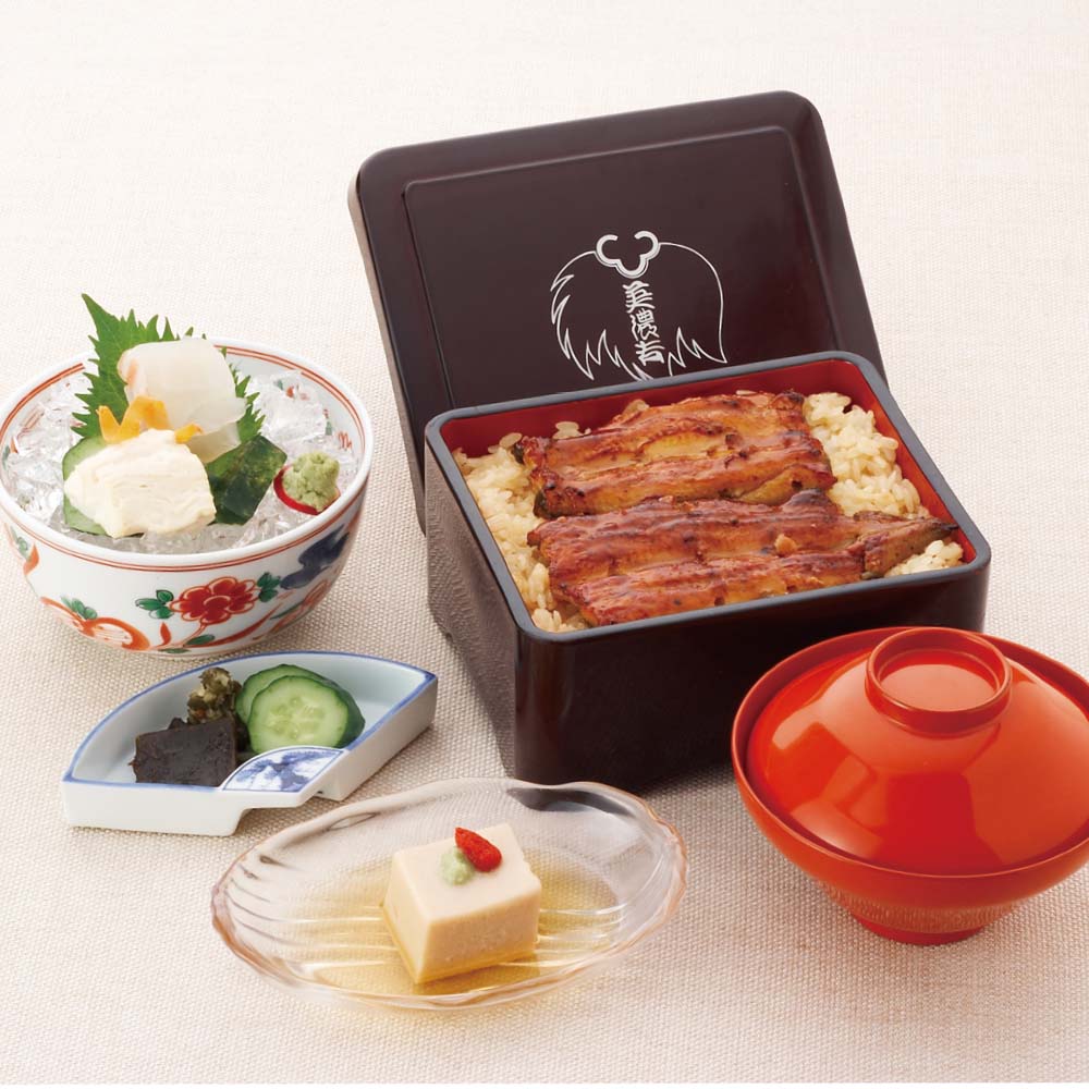 美濃吉のメニュー「鰻重 お造り付」のイメージ画像1