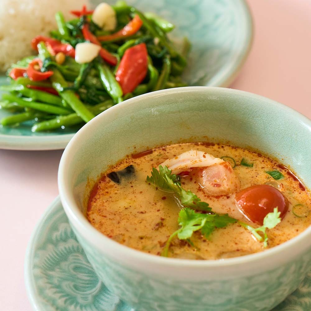 サイアムセラドンのメニュー「パックブン・ファイデーン（空心菜炒め）とトム・ヤム・クン ディナーセット」のイメージ画像2