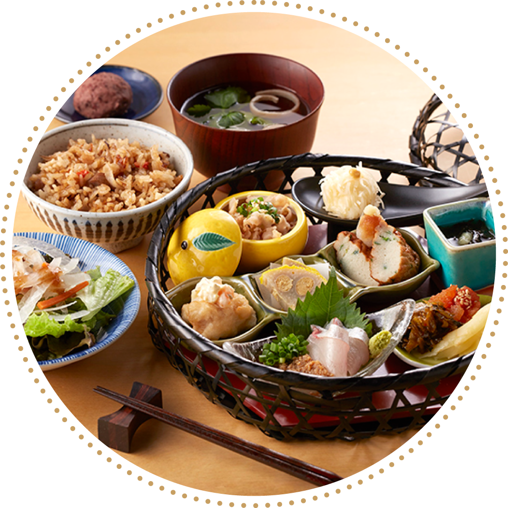 蟻月のメニュー「花籠御膳」のイメージ画像