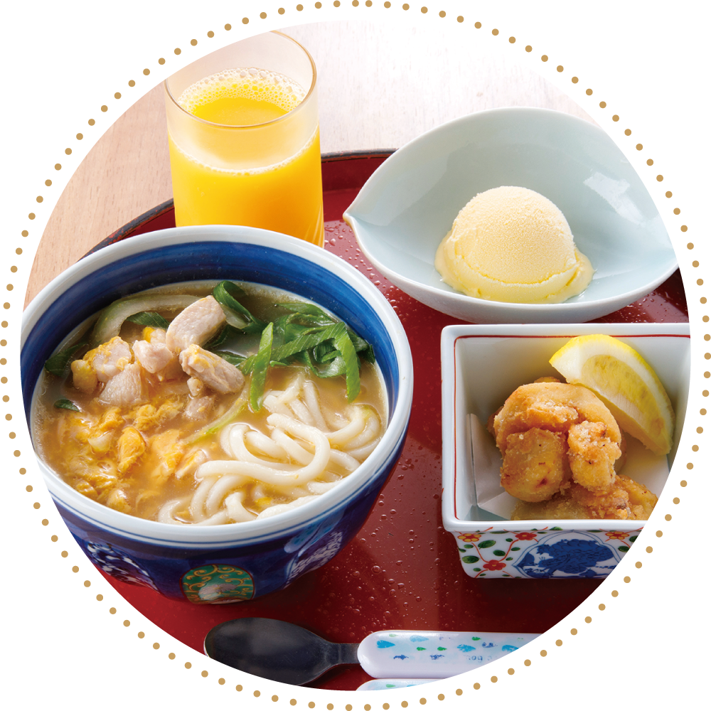 京の鳥どころ 八起庵のメニュー「お子様親子うどんセット」のイメージ画像