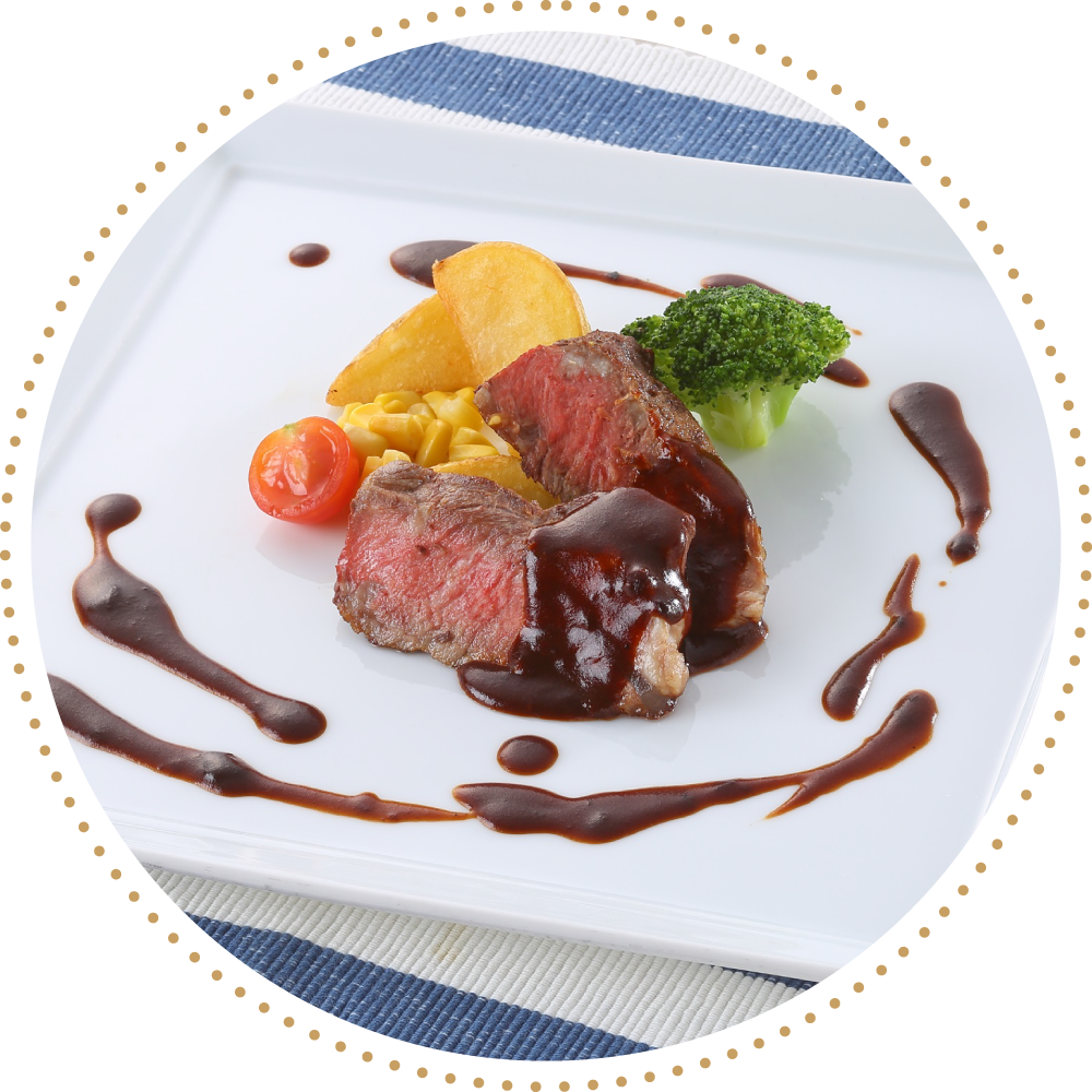 ベーカリーレストランサンマルクのメニュー「お子さまステーキ」のイメージ画像