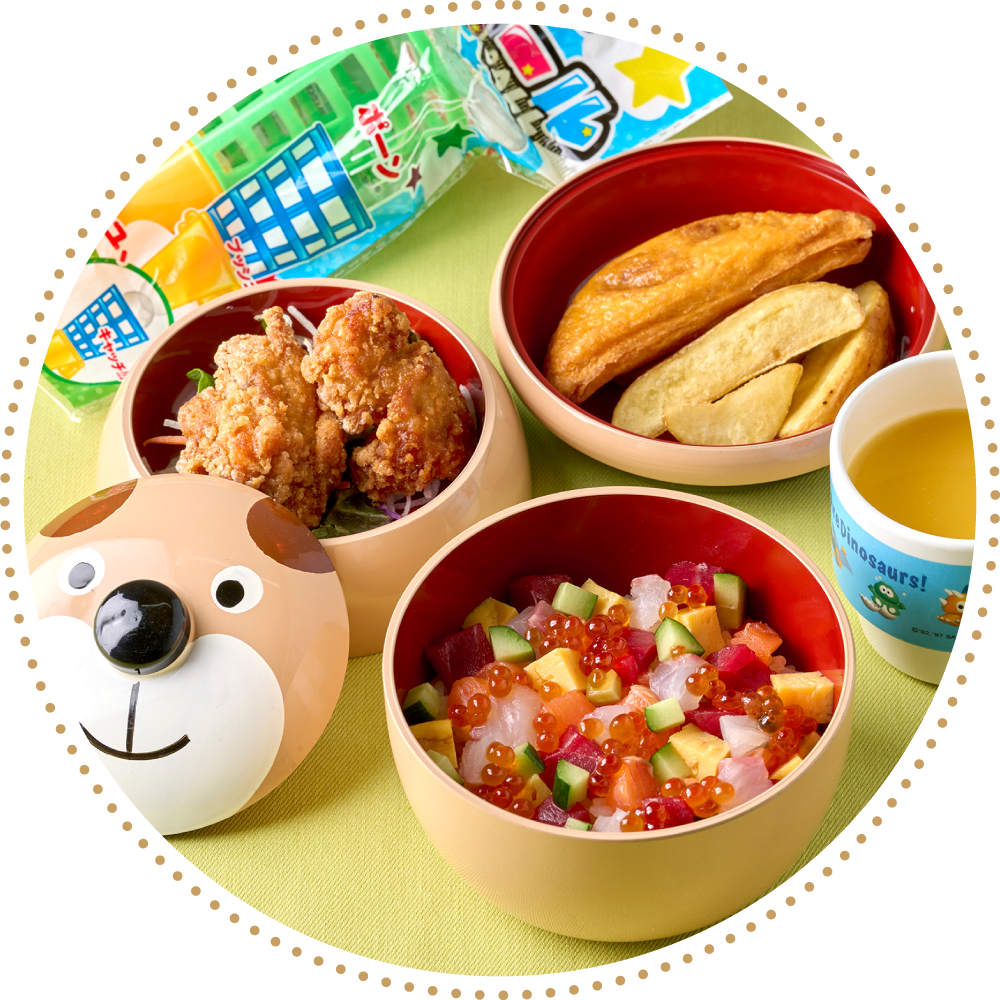 海鮮魚力のメニュー「お子様セット(ばらちらし寿司)」のイメージ画像