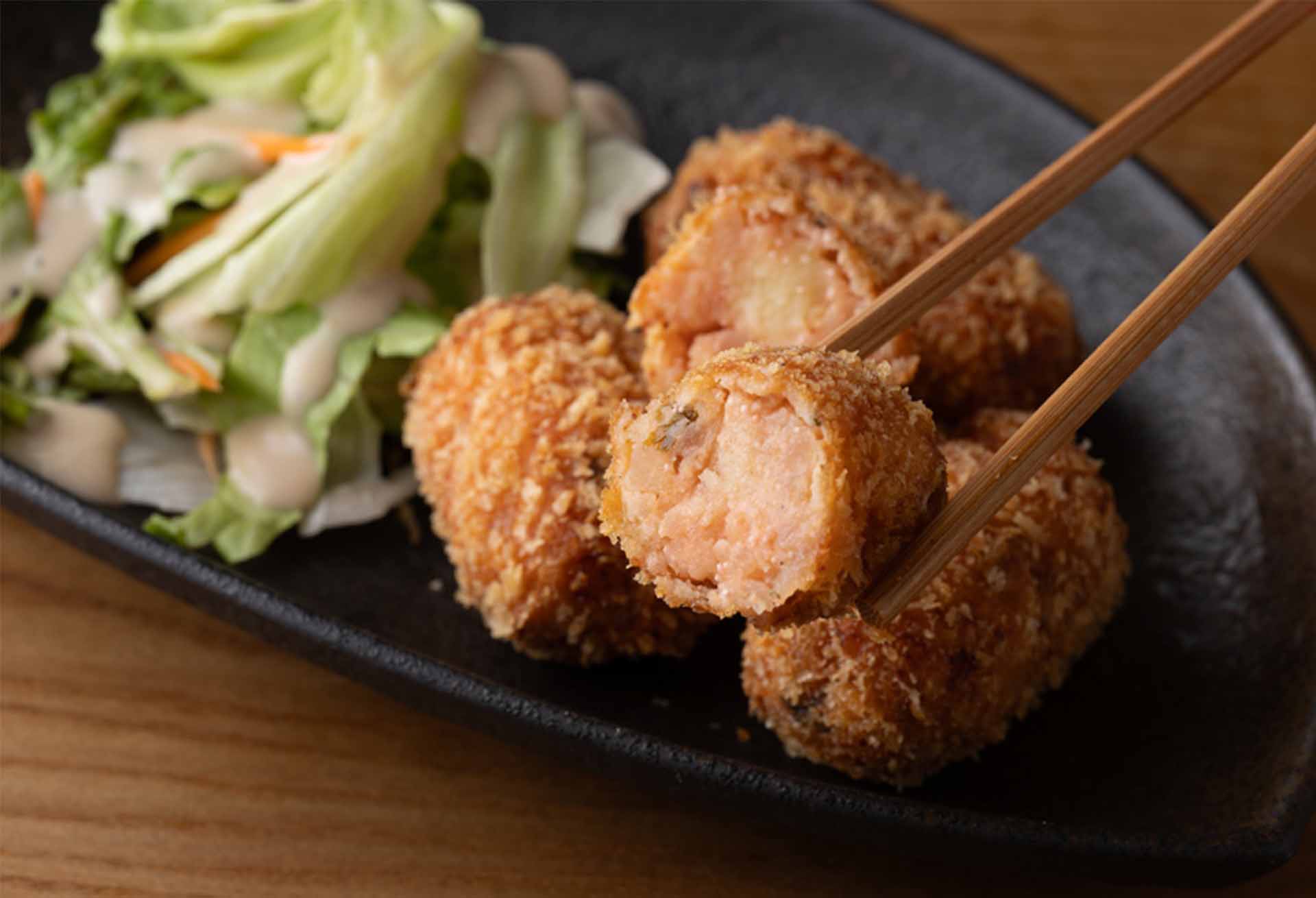 明太高菜と植物性チーズのコロッケメニューのイメージ2