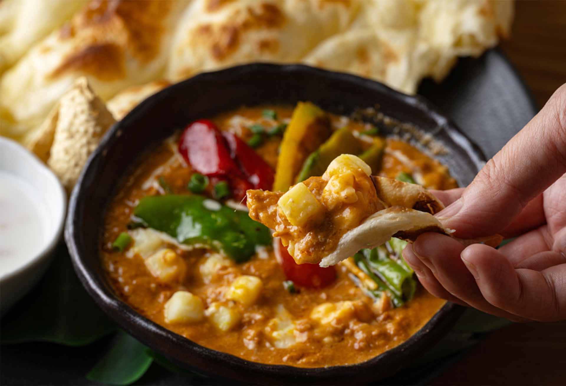 パンプキンといんげんとキーマと3種のチーズカレーメニューのイメージ1