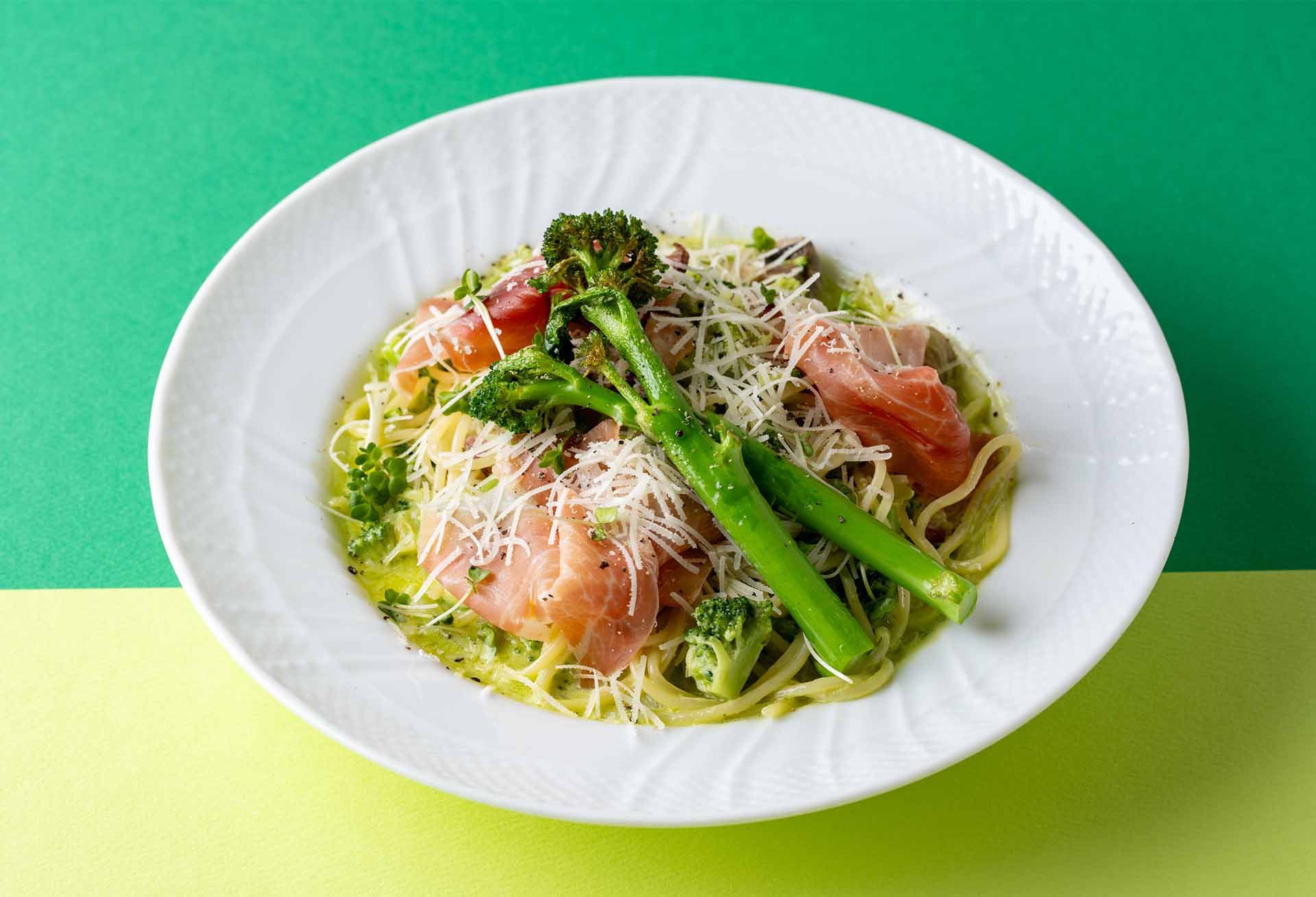 「ブロッコリー尽くしの緑彩りクリームスパゲティ」メニューのイメージ2