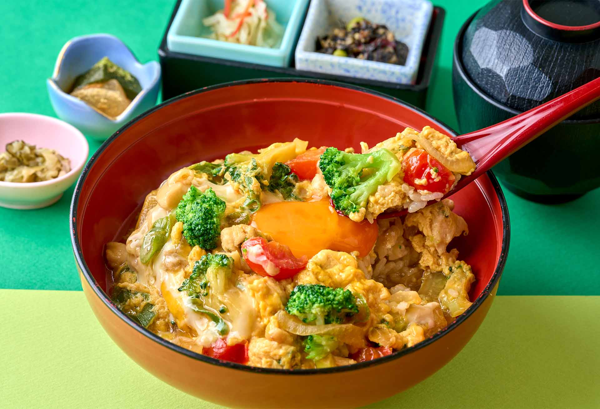 「ブロッコリーとトマトの洋風親子御膳」メニューのイメージ2