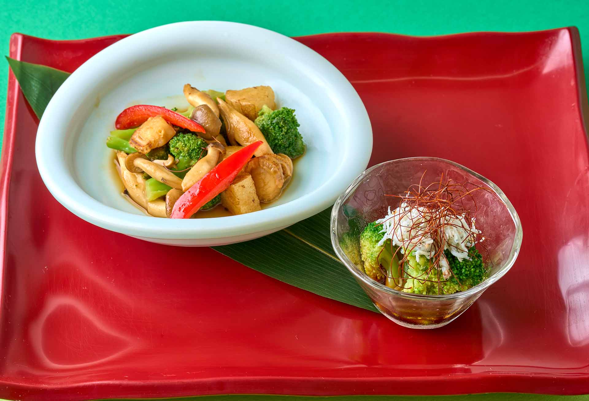 「ブロッコリーと長芋の具沢山バター醬油＆カボス胡椒香るしらすとブロッコリーの酢醤油和え」メニューのイメージ2