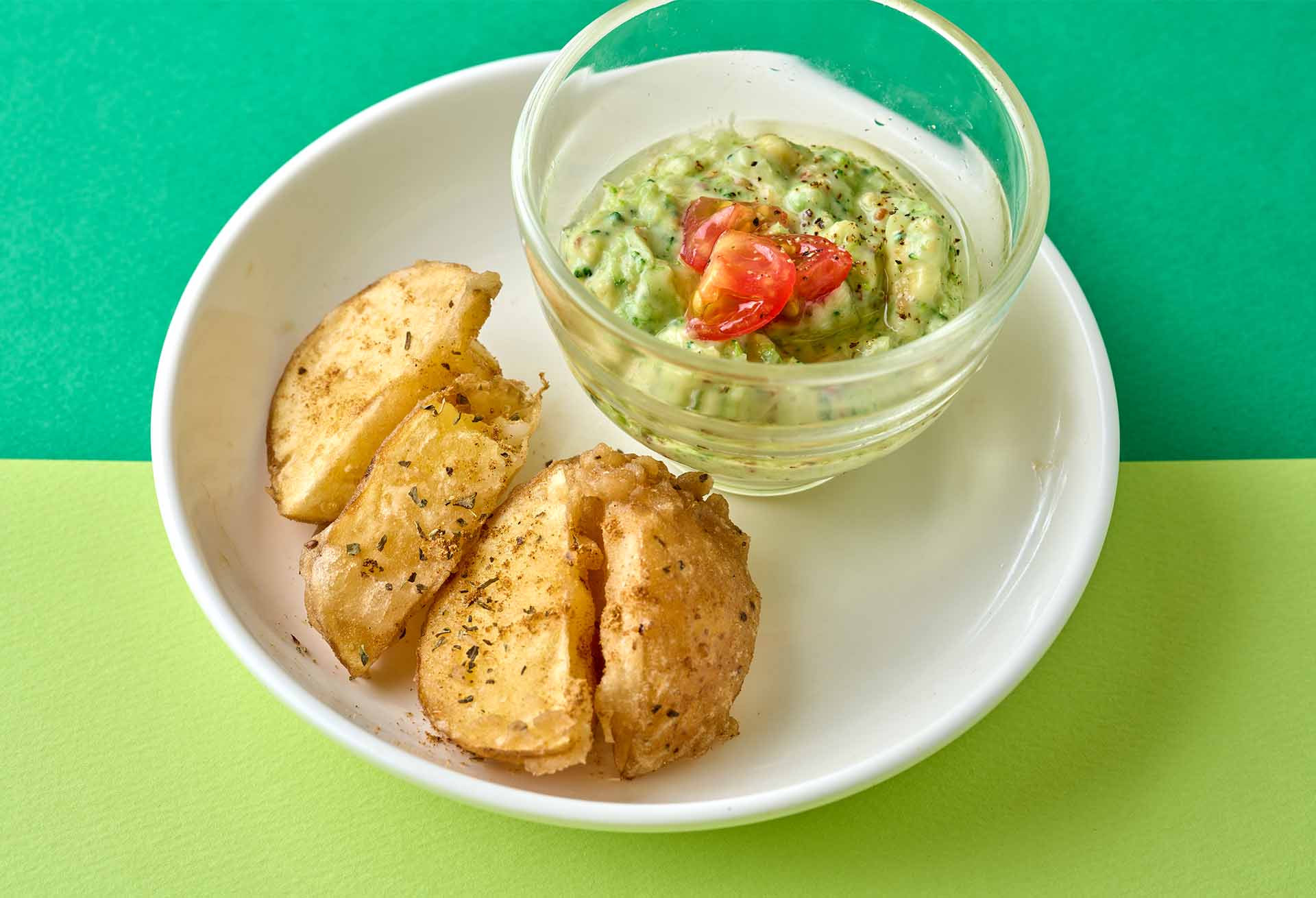 「ブロッコリーとアボカドのソースで食べる北海道産ポテト」メニューのイメージ1